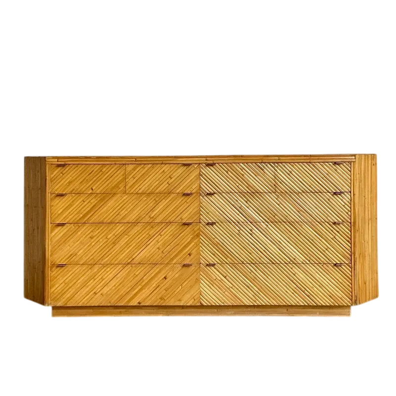 Vintage Boho Faceted Chevron Reed Dresser