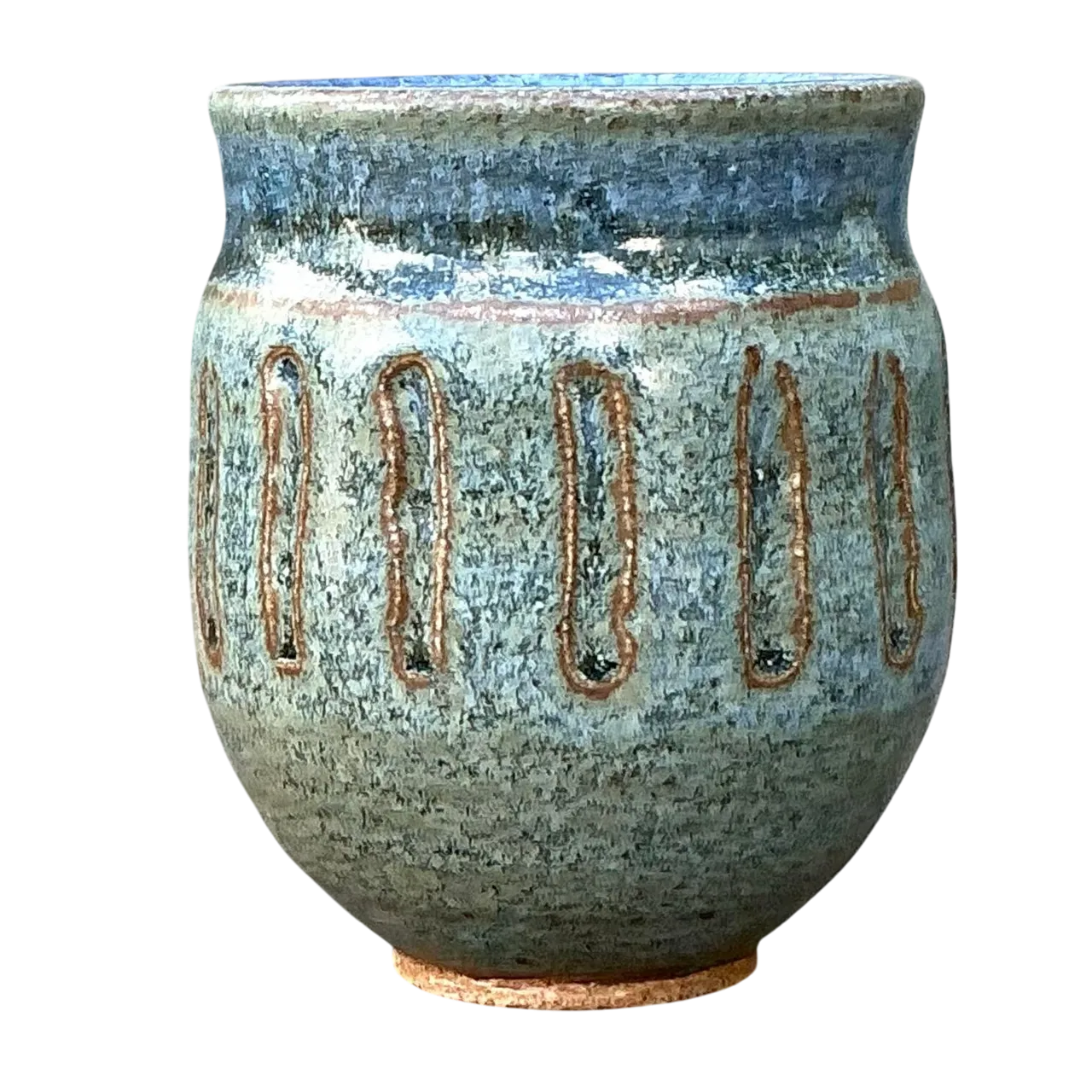 Vintage Boho Original Studio Pottery Small Vase - Ceramic, 3W x 4H