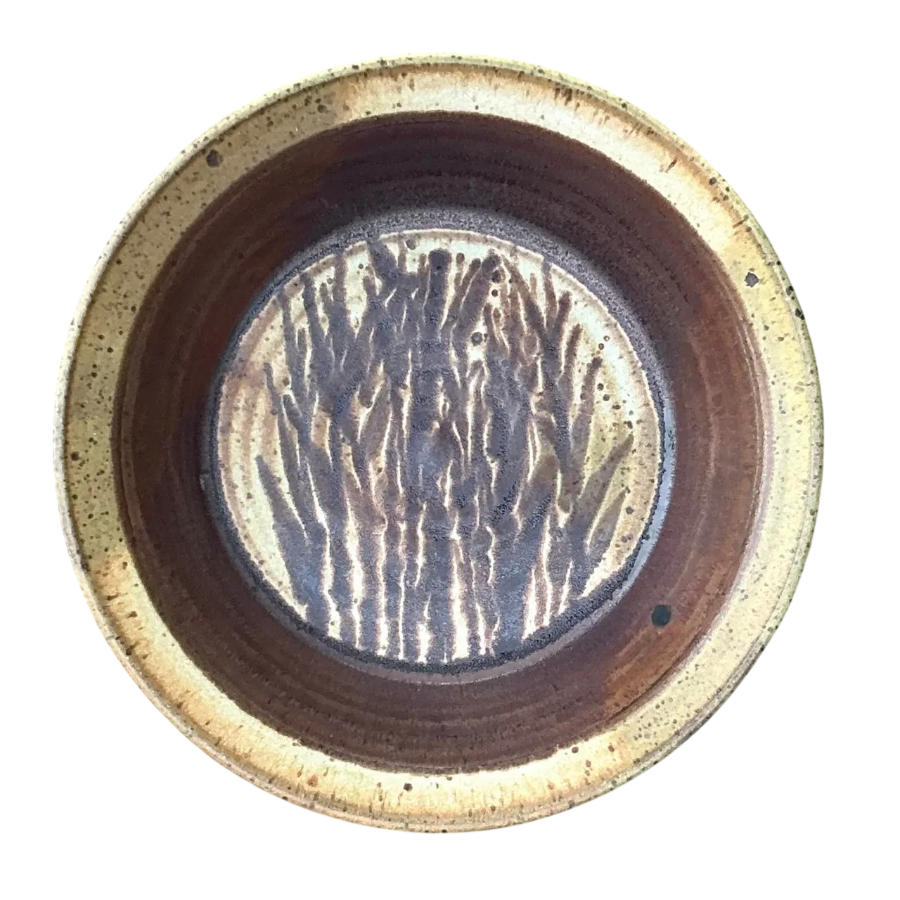 Vintage Boho Original Studio Pottery Wheat Bowl