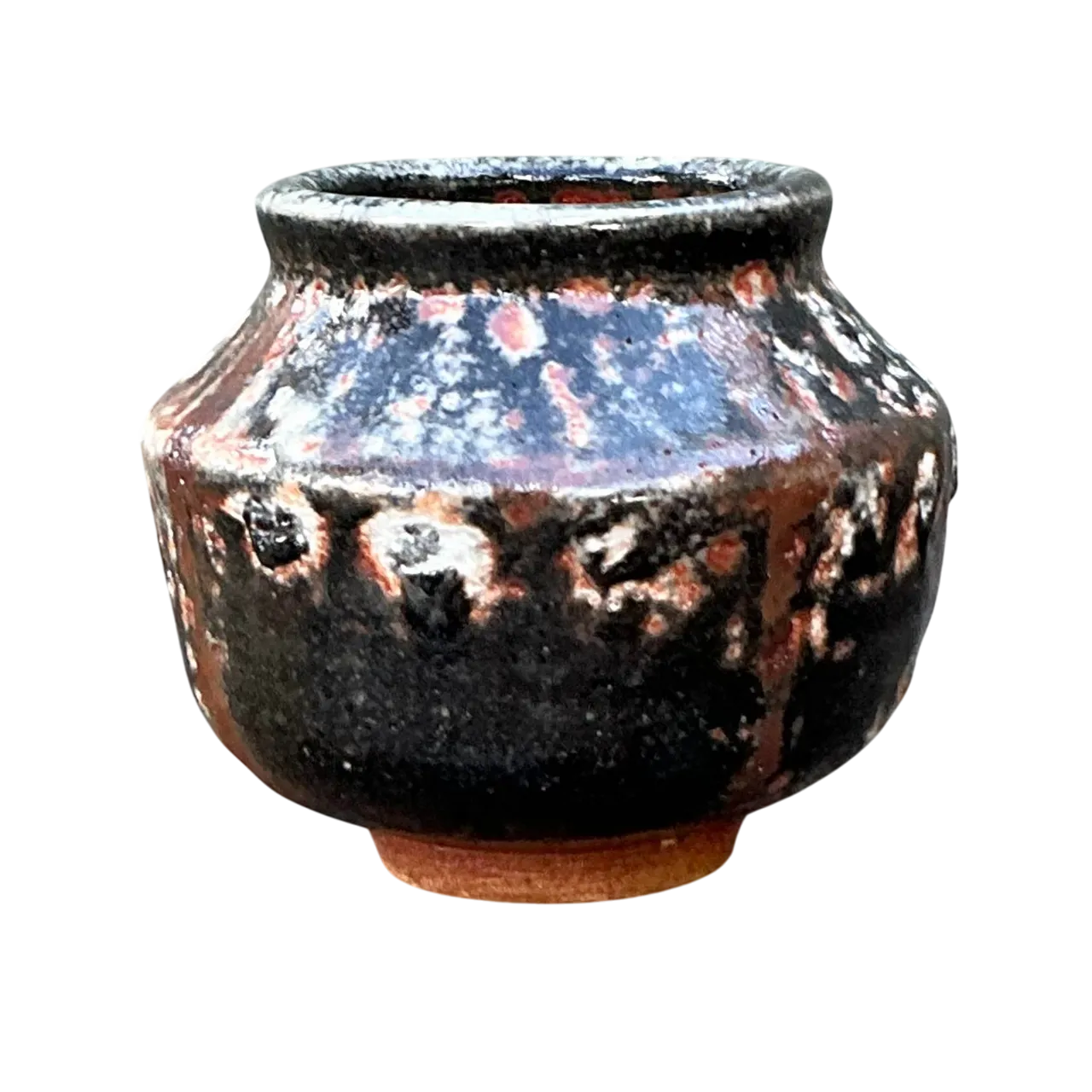 Vintage Boho Original Studio Pottery Small Vase - Ceramic, 3.75W x 3.25H