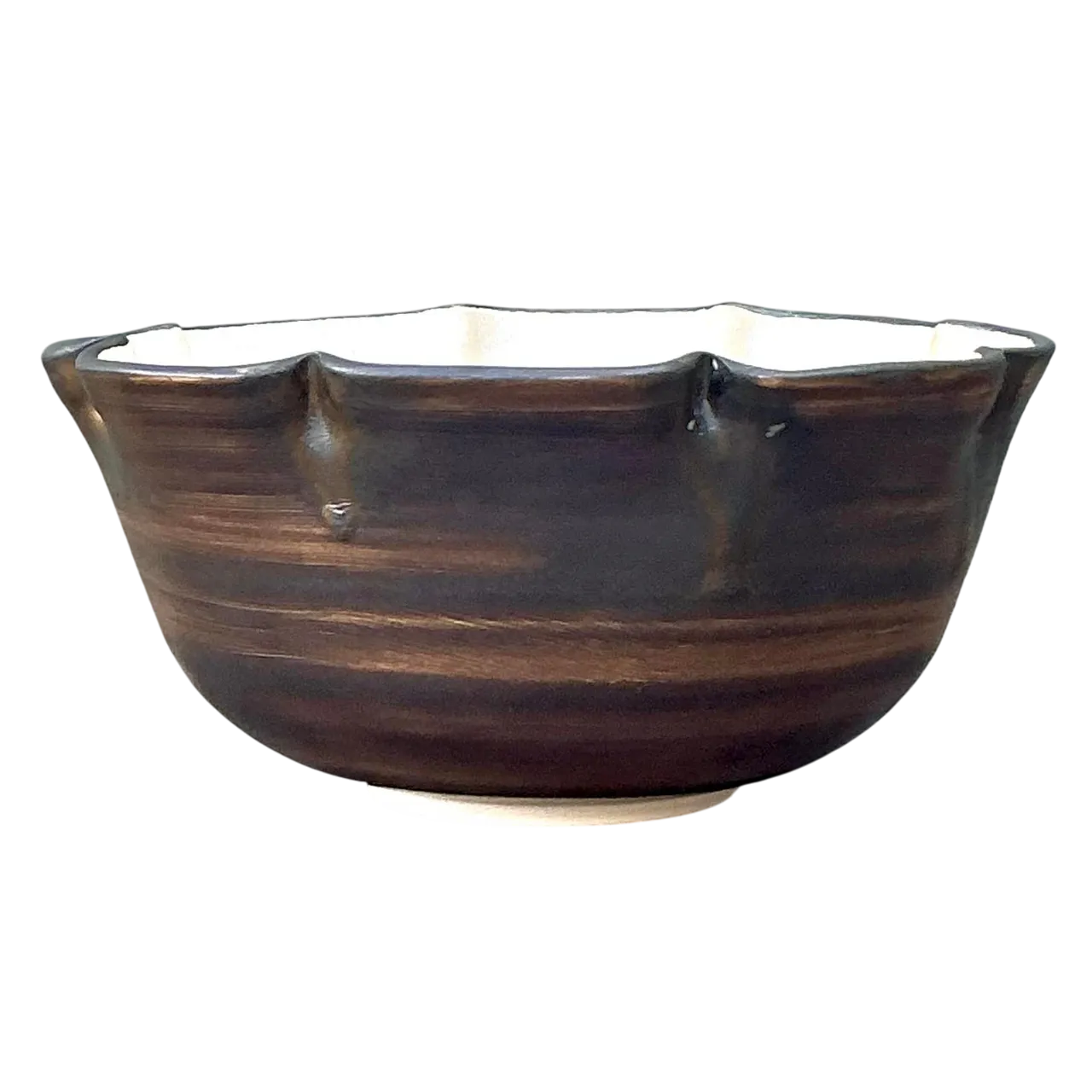 Vintage Boho Original Studio Pottery Nipped Bowl