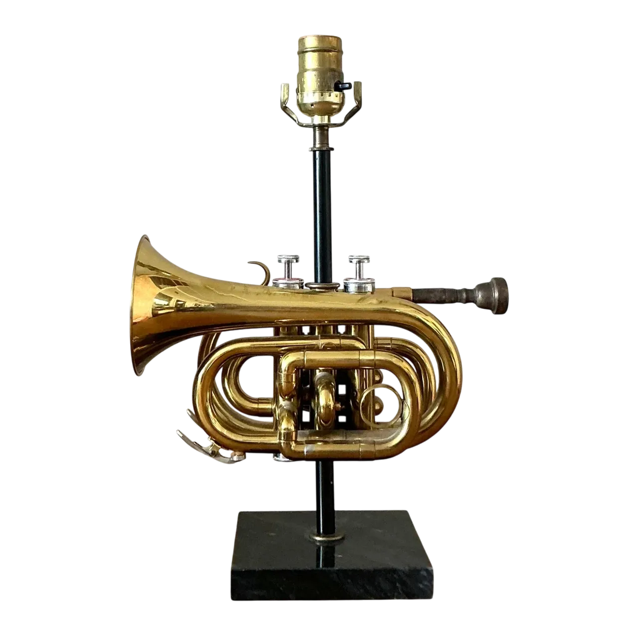 Vintage Boho Original Trumpet Lamp