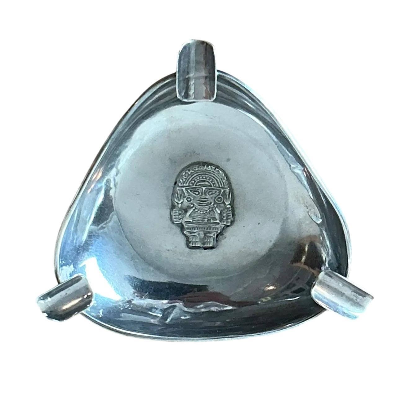 Vintage Boho Silver Incan Ash Tray