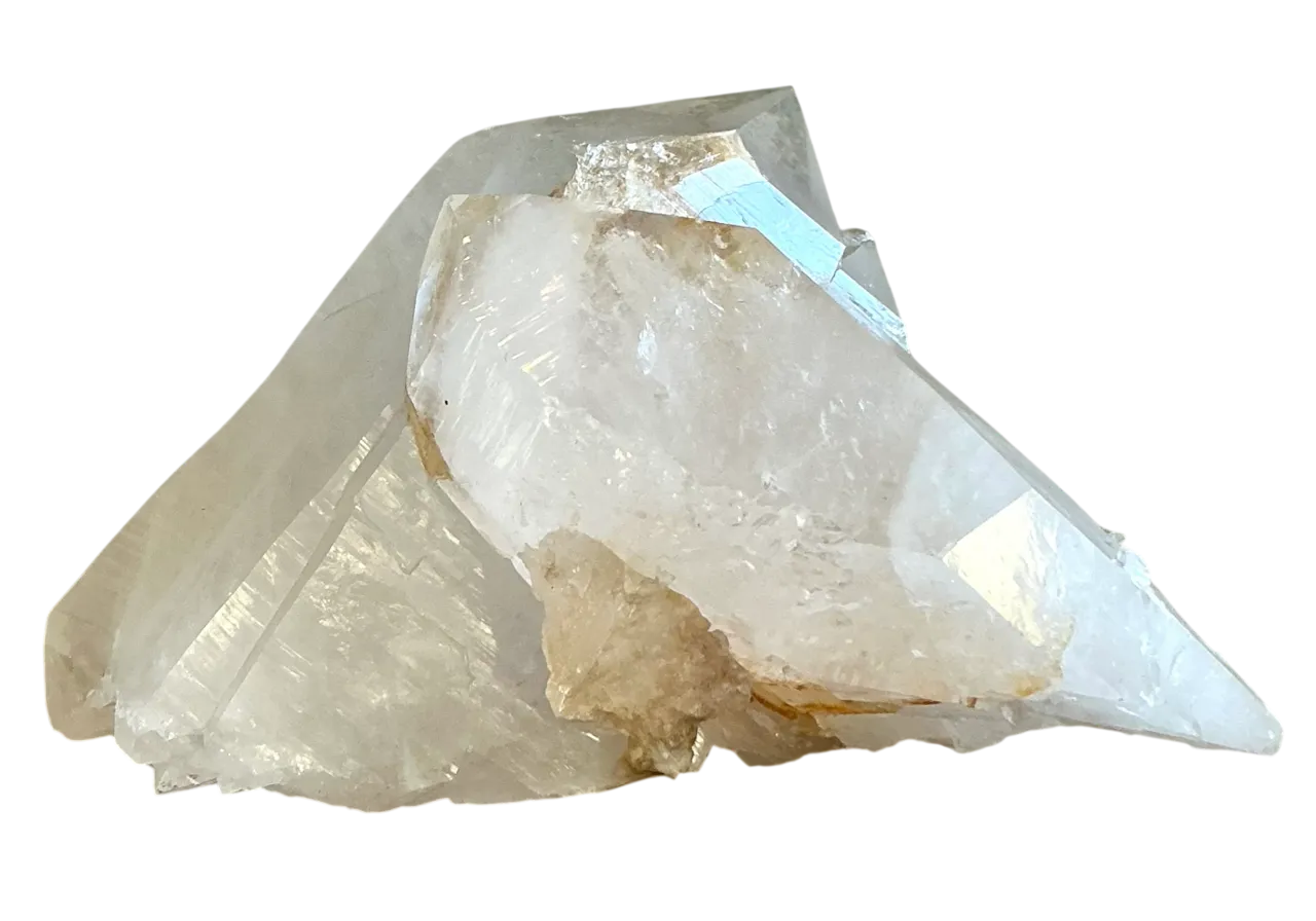 Vintage Boho Large Clear Quartz Point Cluster