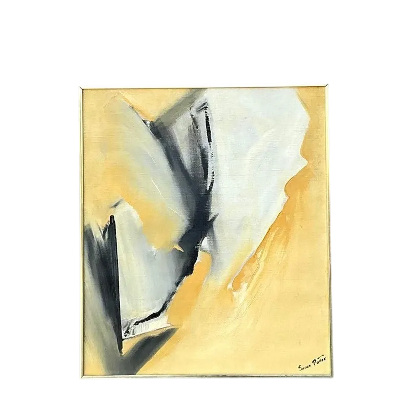 Vintage Original Abstract Oil Painting on Canvas - Canvas, 24.25W x 28.25H