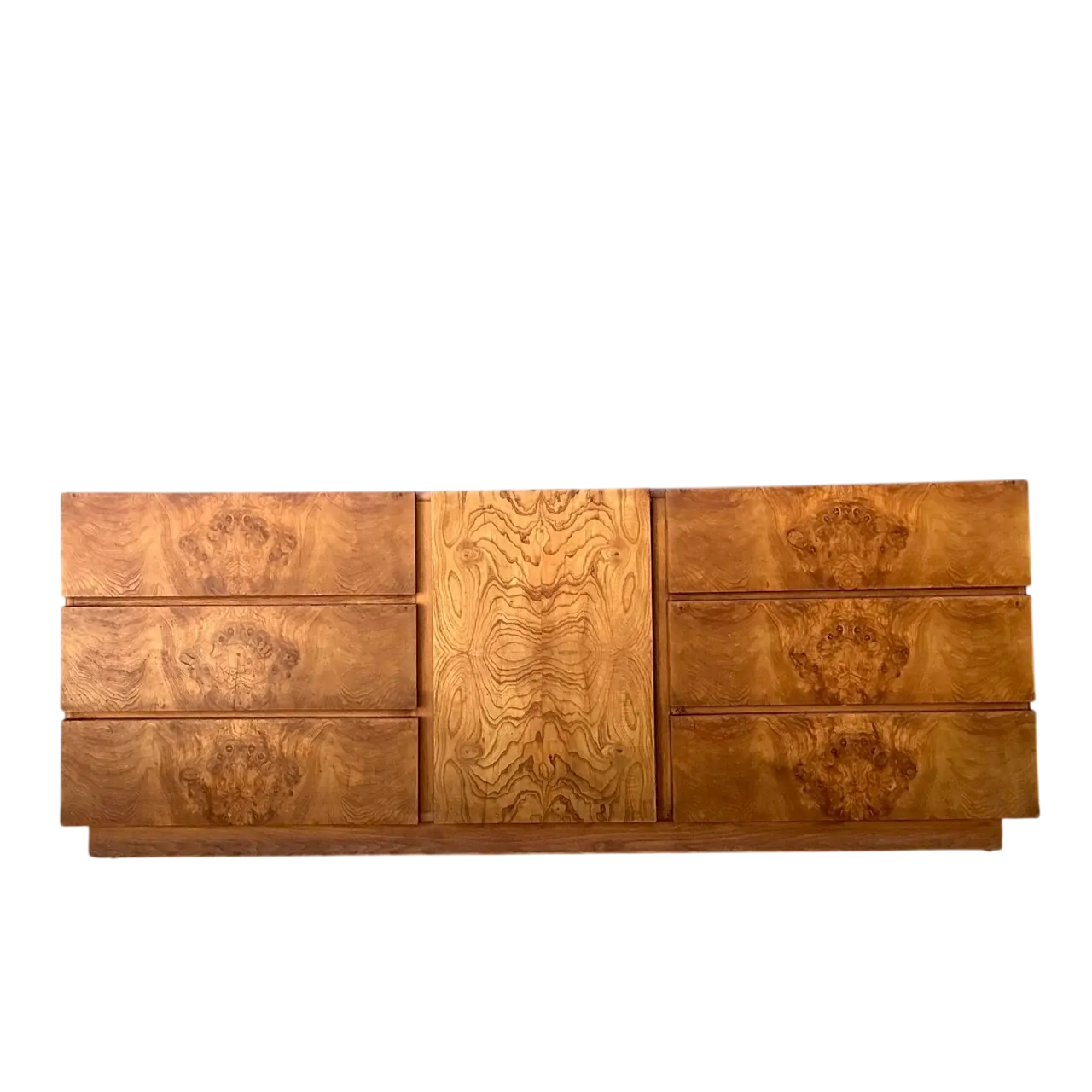 Vintage Lane Book Matched Burl Wood Credenza