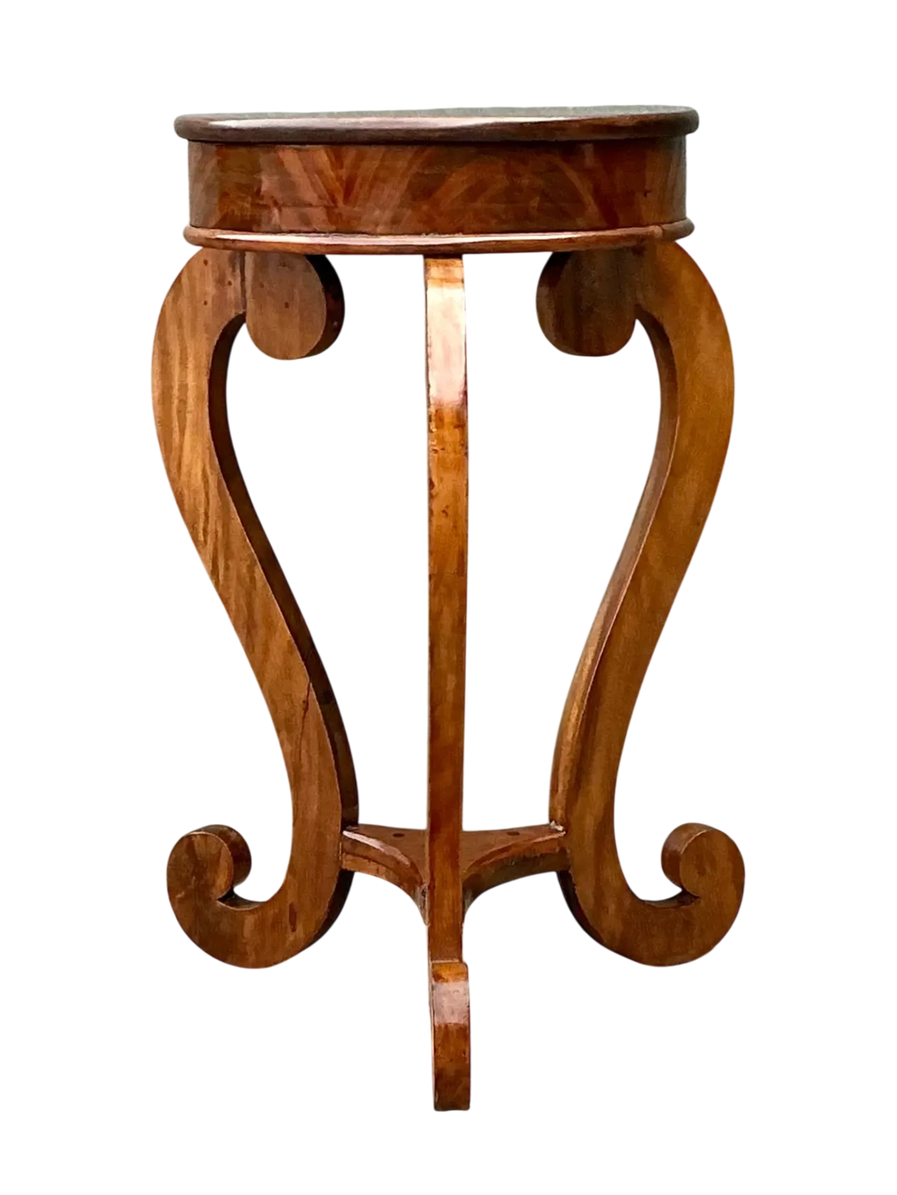 Vintage Round Top Wood Pedestal