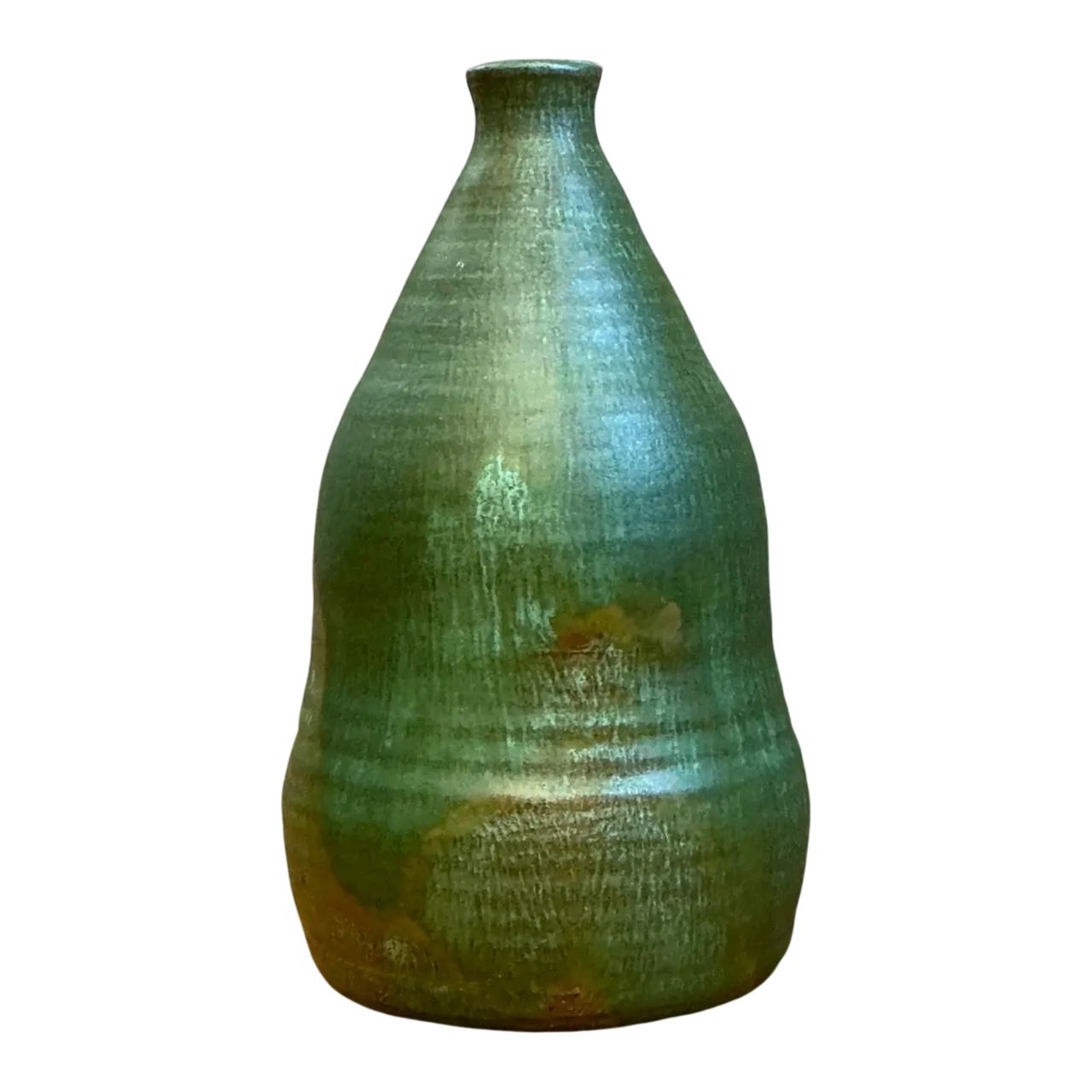 Vintage Green Glazed Studio Pottery Vase