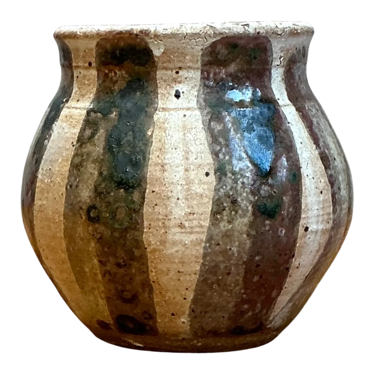 Vintage Striped Studio Pottery Vase