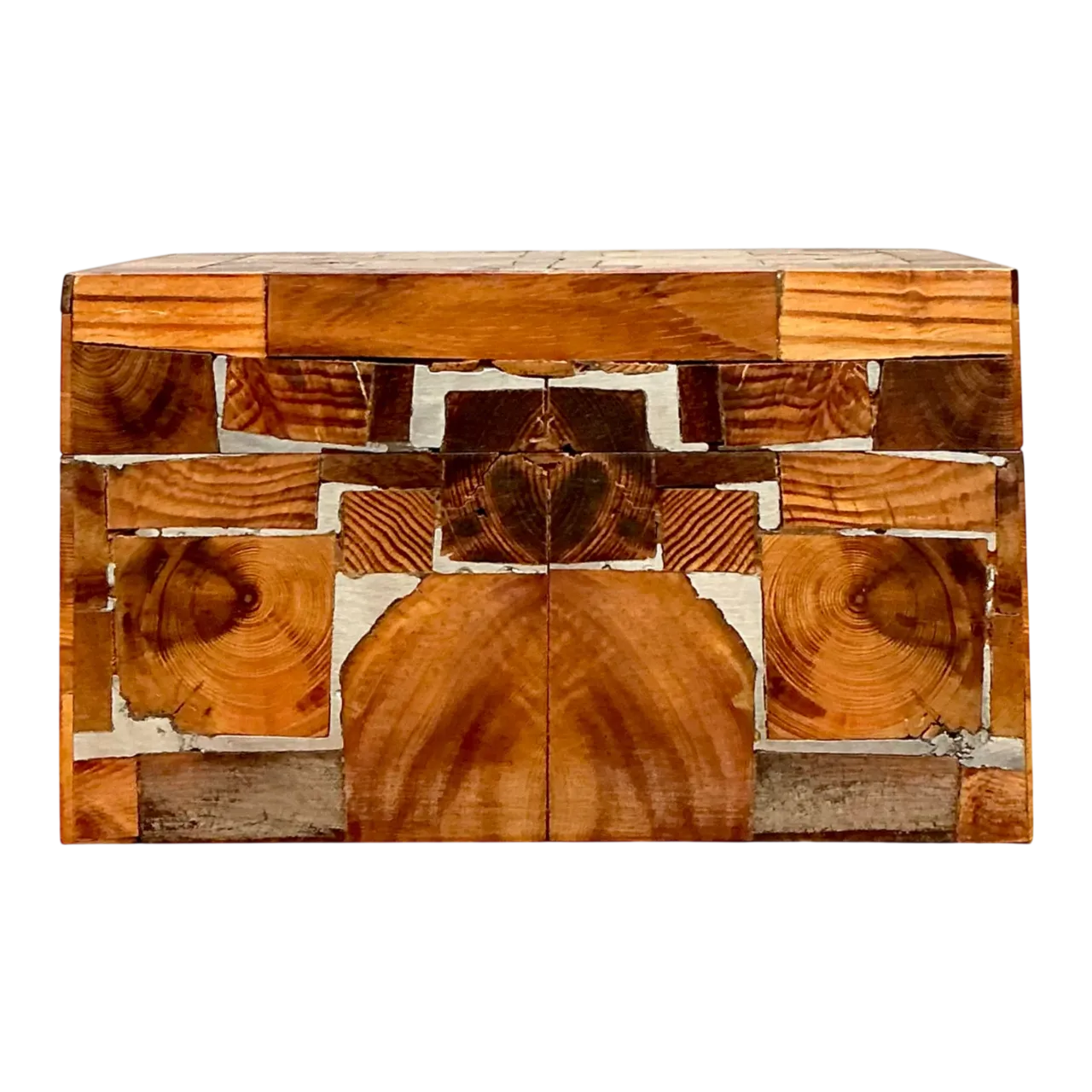 Vintage Wood Mosaic Box