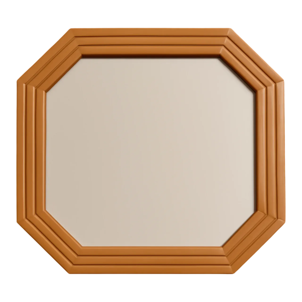 Vintage Octagonal Bamboo Wall Mirror