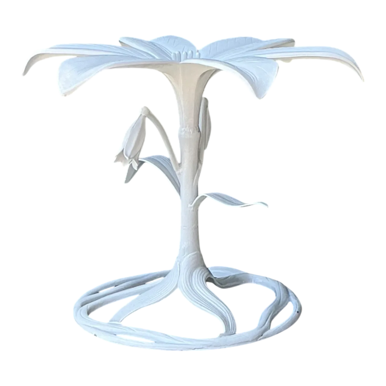 Vintage Arthur Court Cast Aluminum Lily Dining Table Pedestal