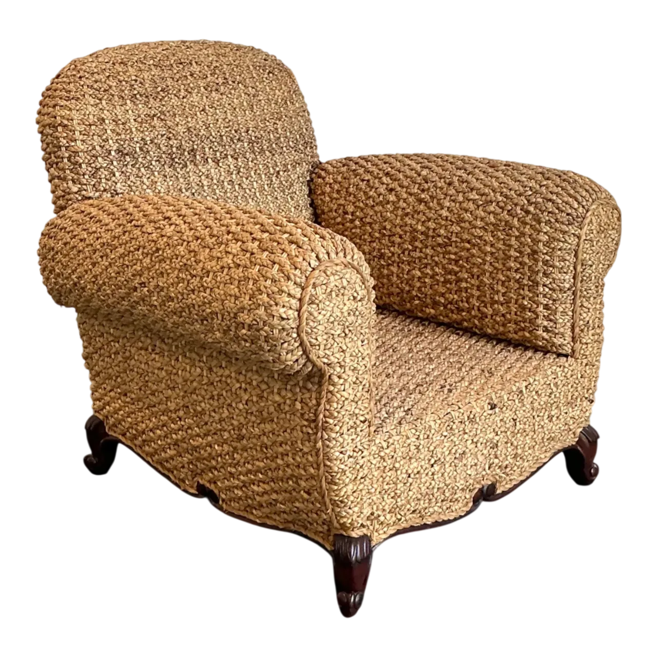 Vintage Ralph Lauren Organic Modern Woven Seagrass Club Chair