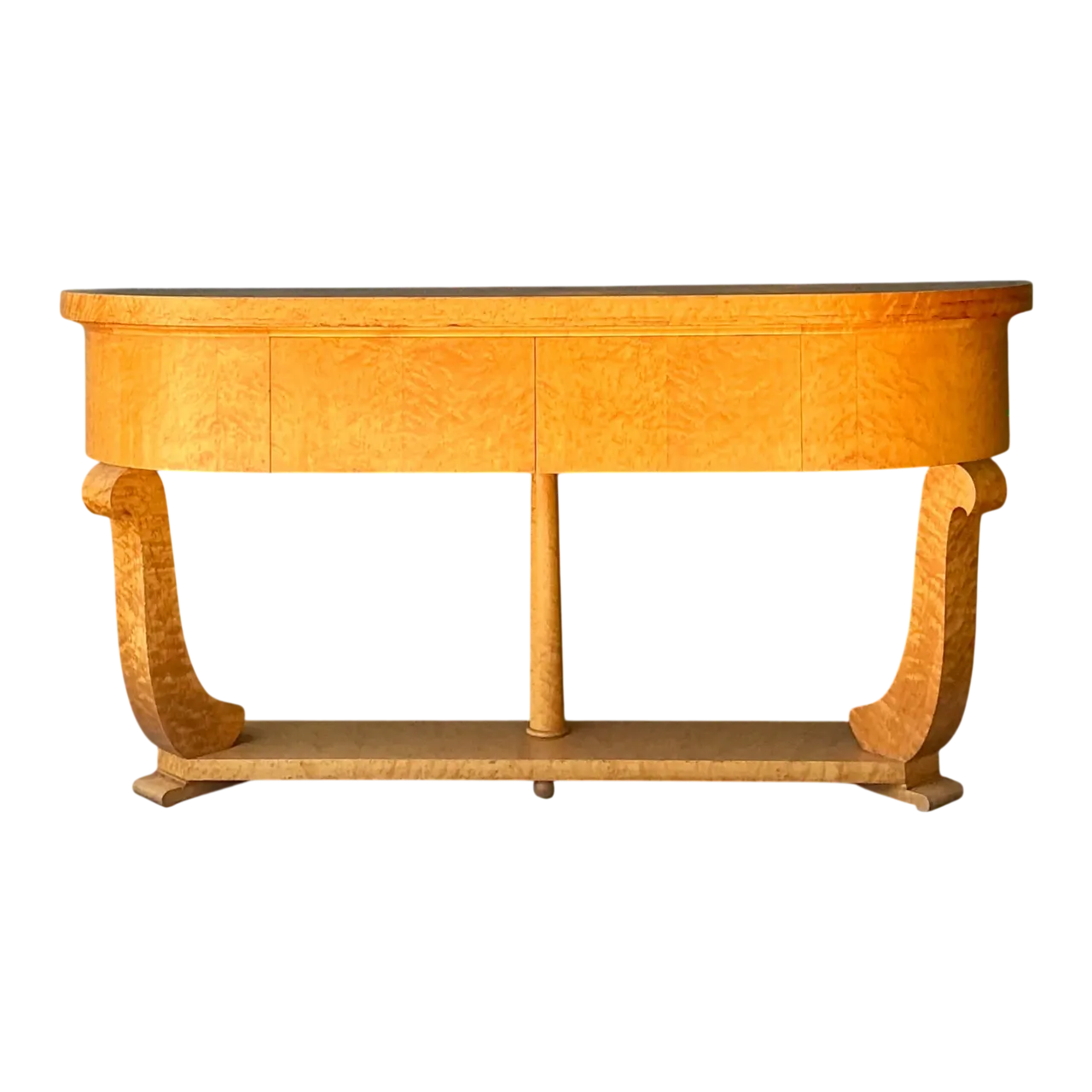 Vintage Deco Burl Console Table