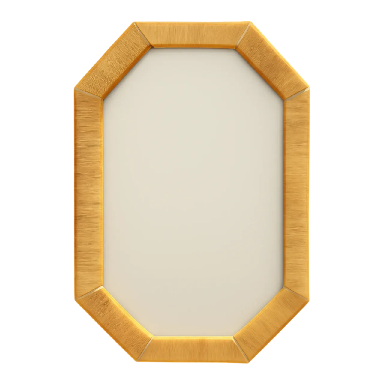 Vintage Octagonal Rattan Wrapped Wall Mirror