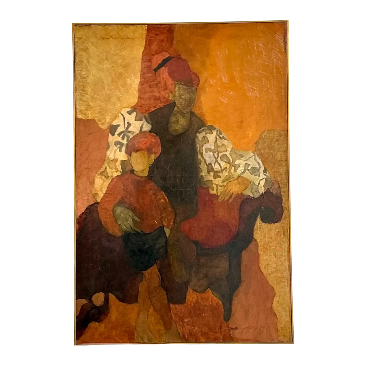 Vintage Abstract Figurative Painting