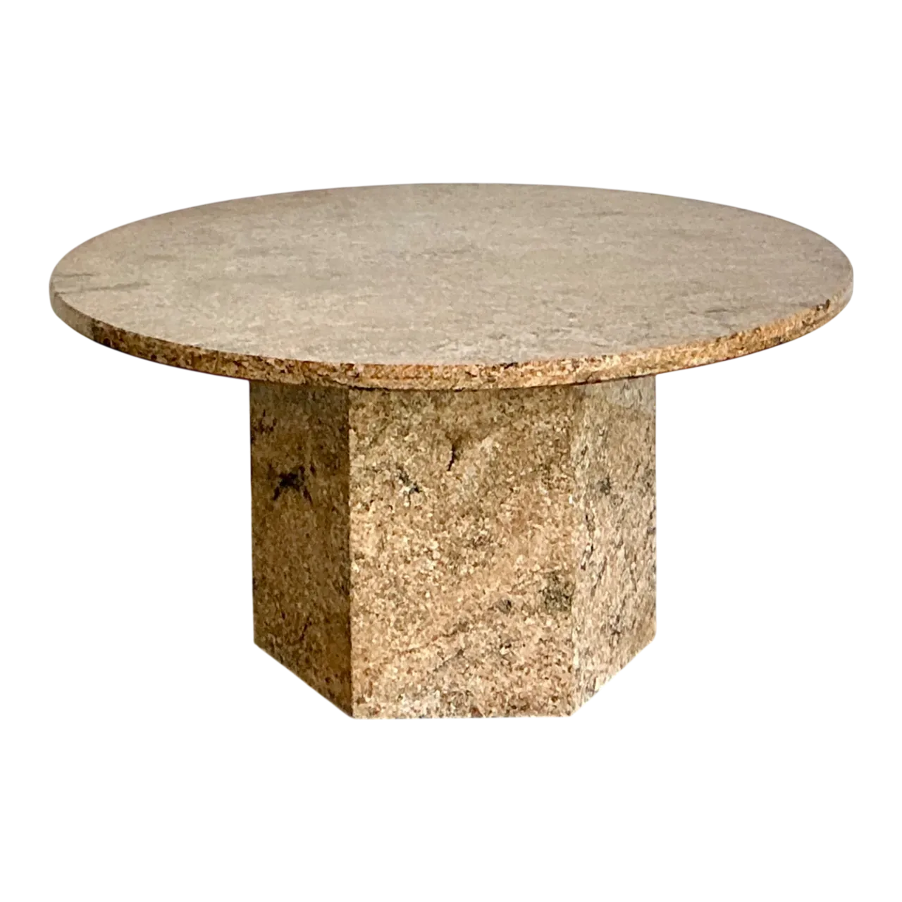 Vintage Granite Pedestal Dining Table