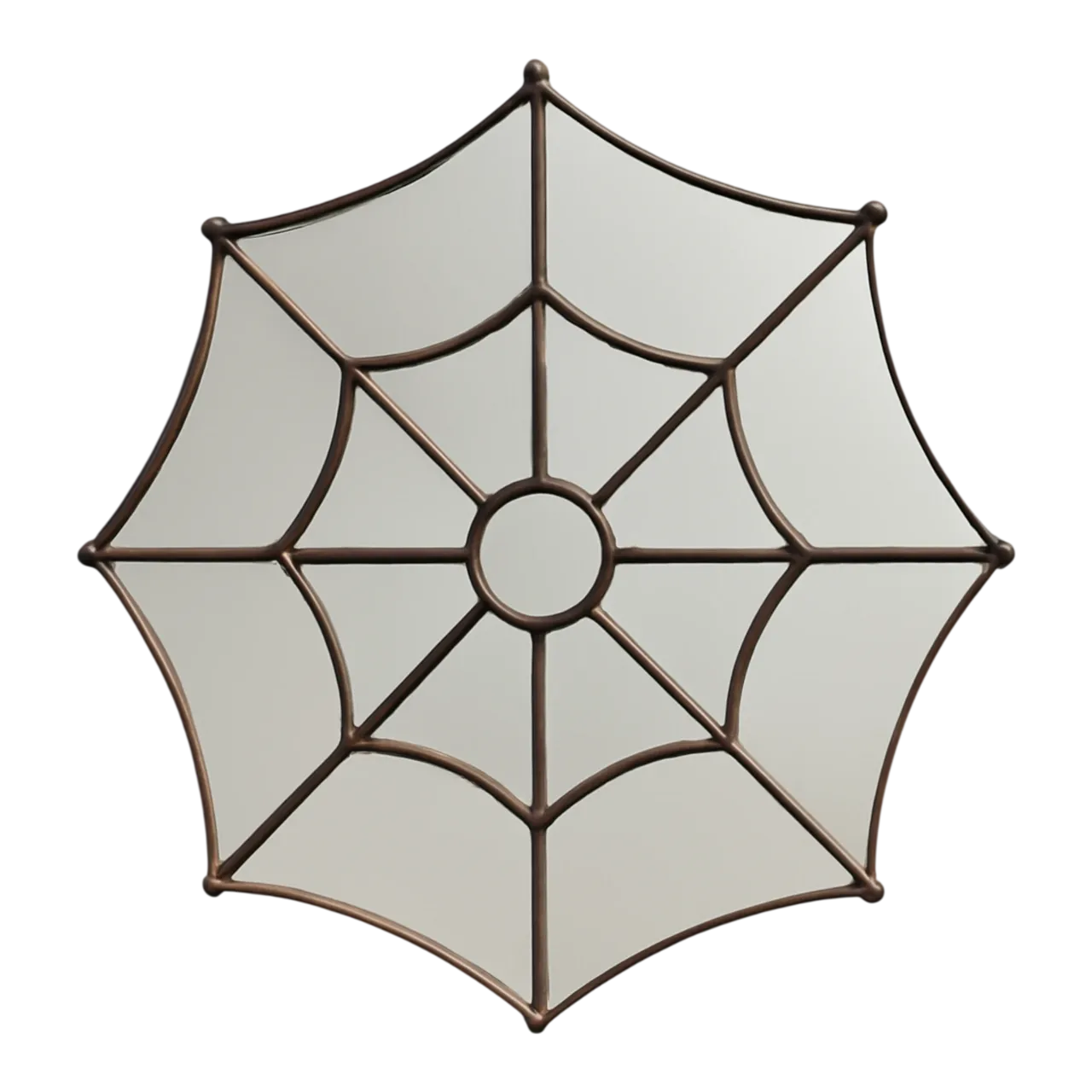 Vintage Wrought Iron Spiderweb Mirror