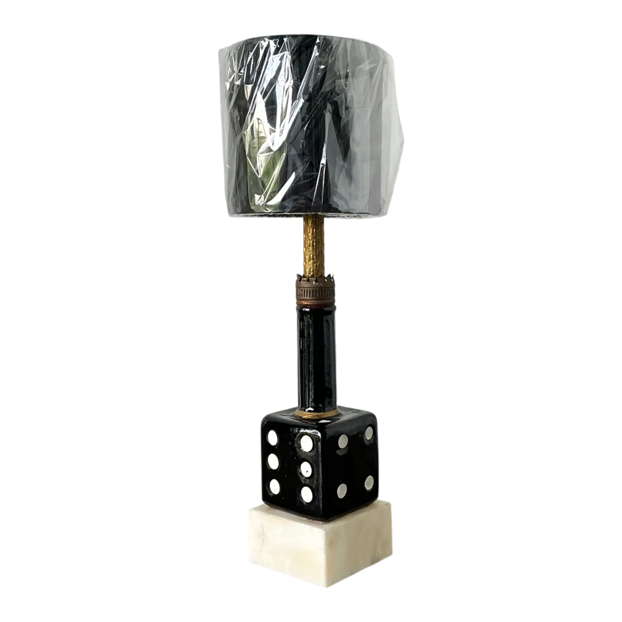 Vintage Ceramic Dice Table Lamp