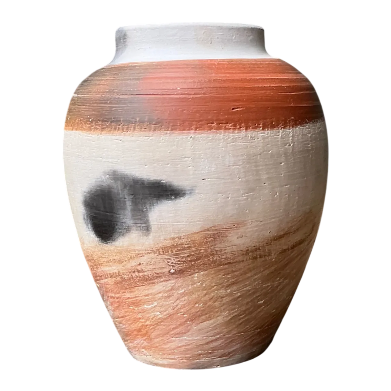 Vintage Studio Pottery Burnished Ceramic Vase