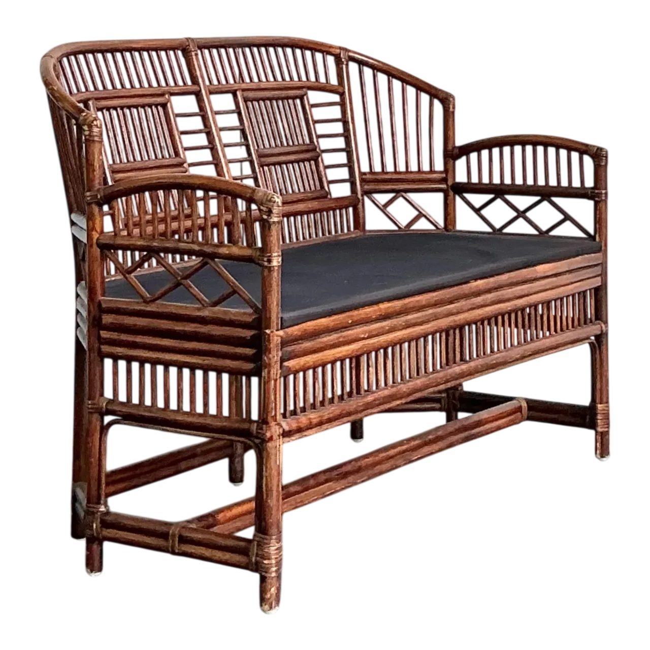 Vintage Brighton Pavillon Rattan Settee