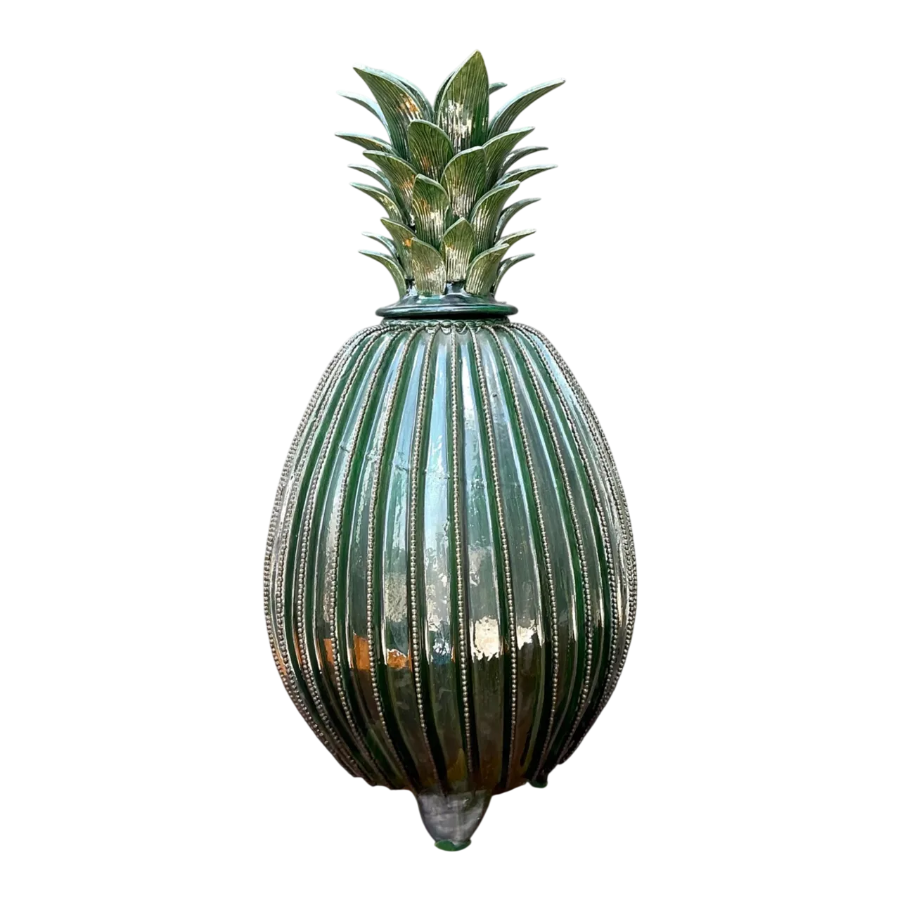 Vintage Hilario Alejo Madrigal Glazed Terracotta Pineapple