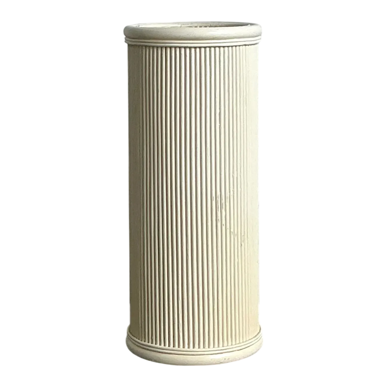 Vintage Painted Rattan Pedestal
