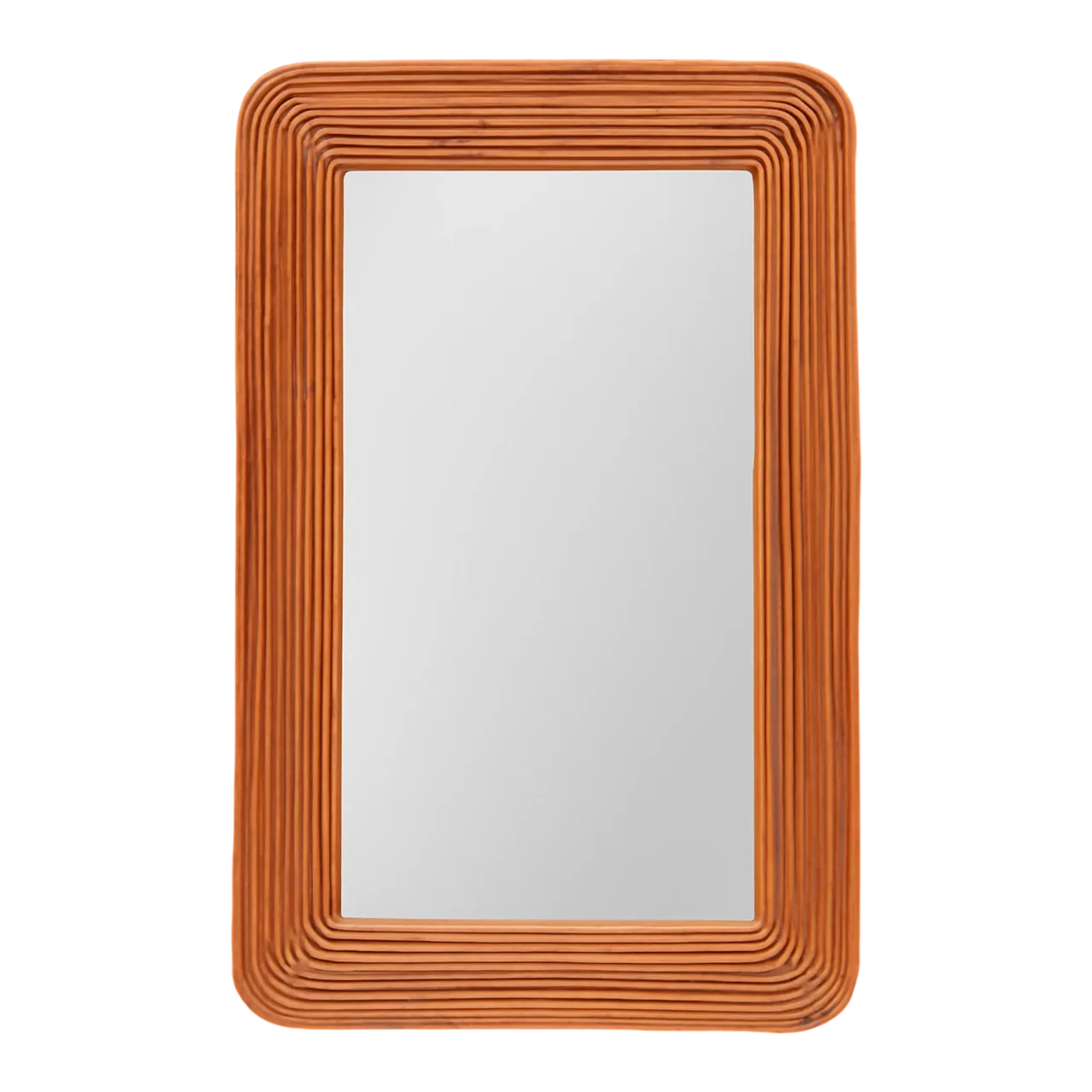 Vintage Pencil Reed Mirror After Gabriella Crespi