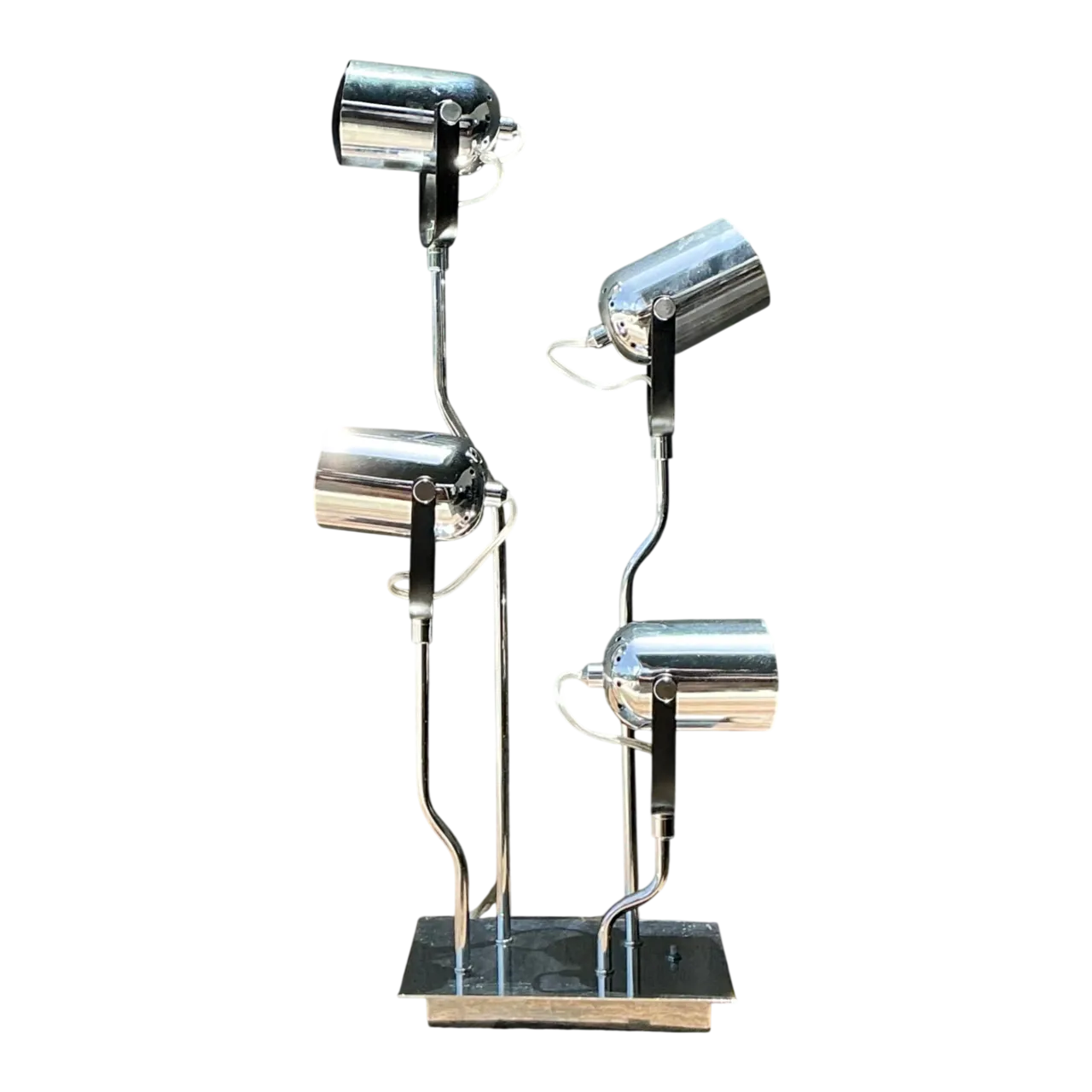 Vintage Van Teal Industrial Chrome Multi-Light Lamp