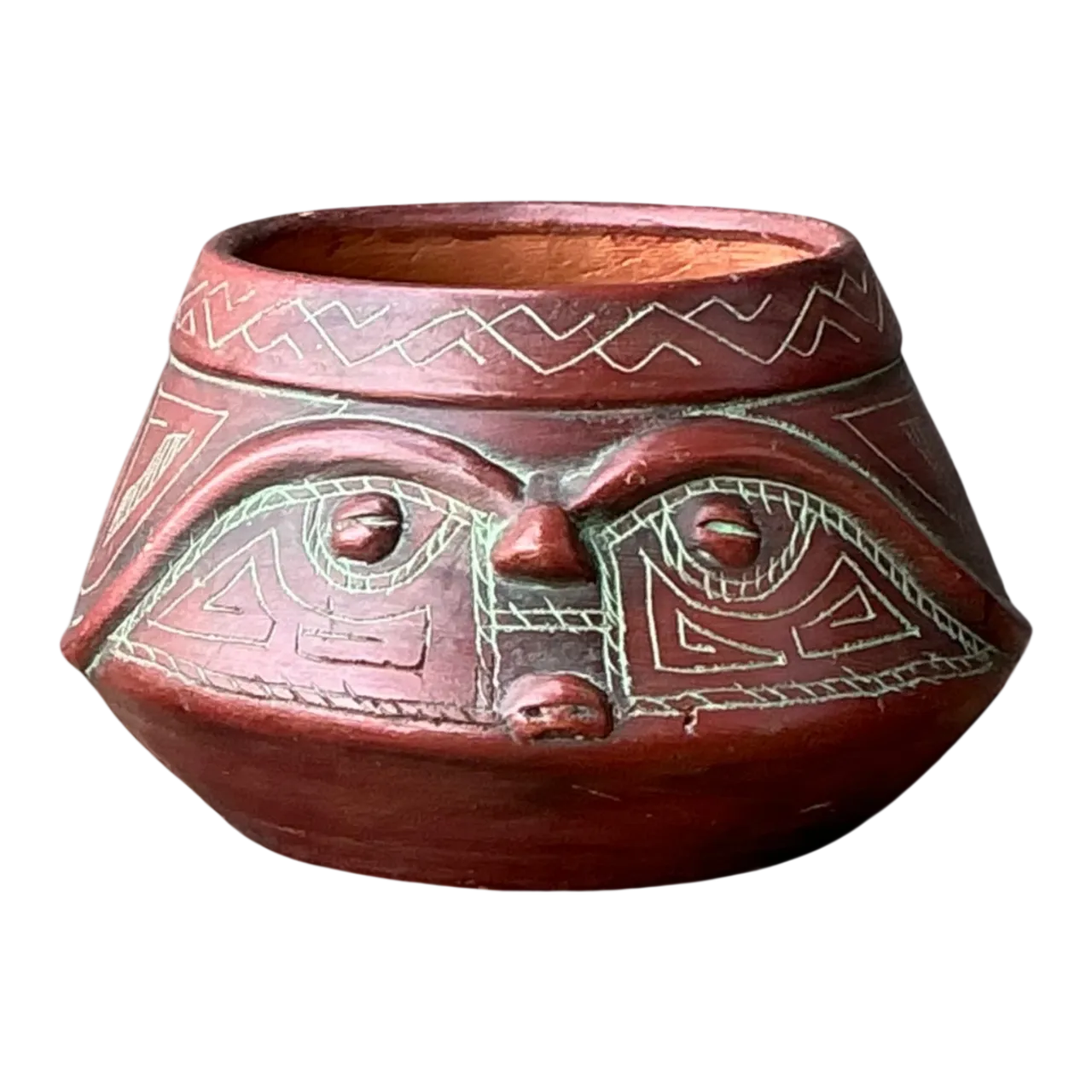 Vintage Handcrafted Ceramic Tribal Bowl