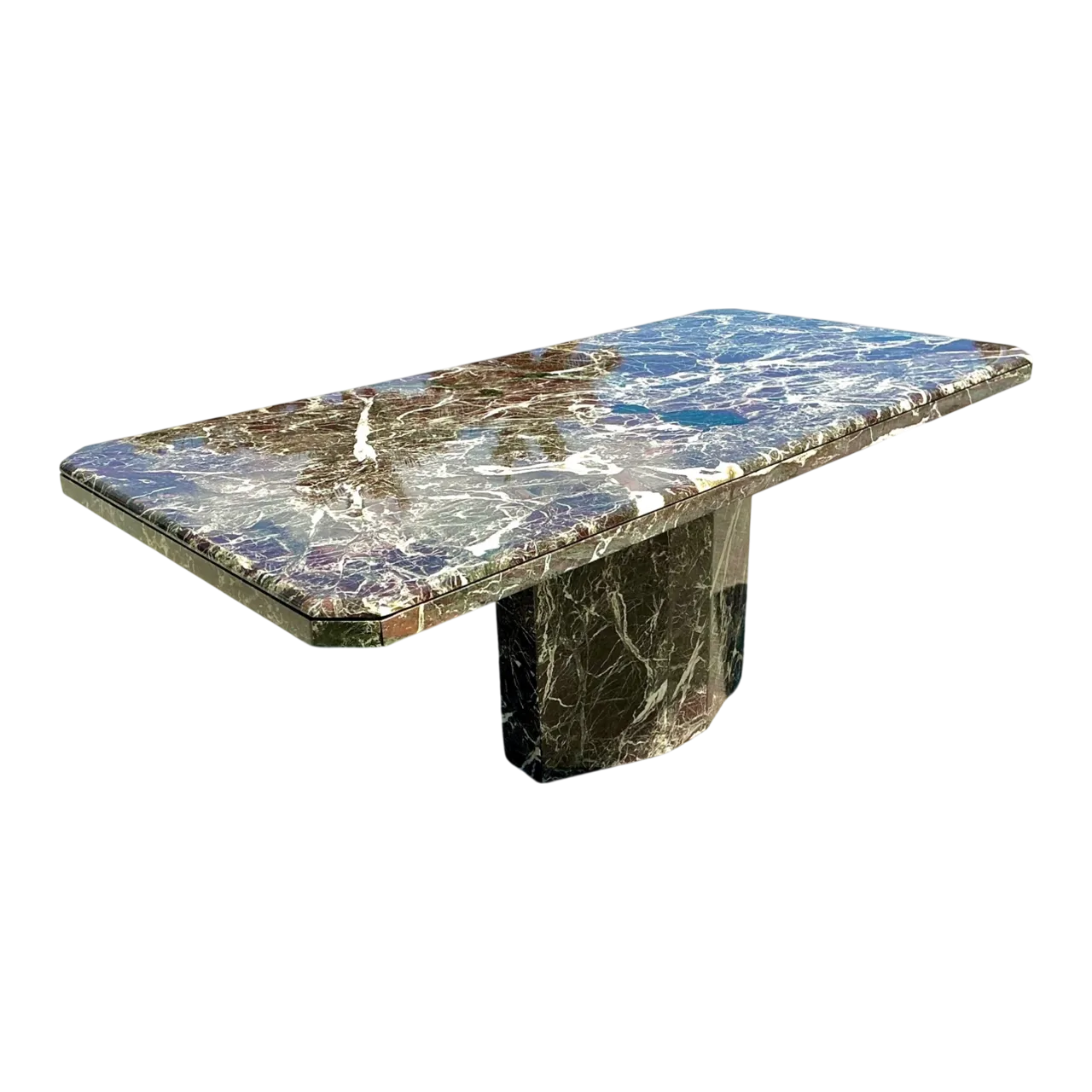 Vintage 1970s Rosato Lavanto Stone Top Dining Table