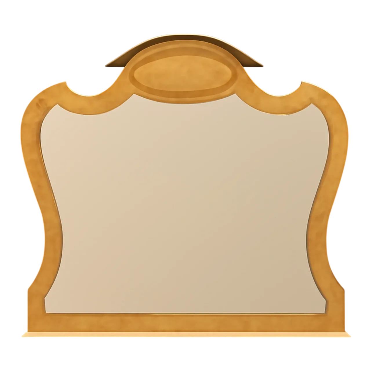 Vintage Burl Wood Marquetry Wall Mirror