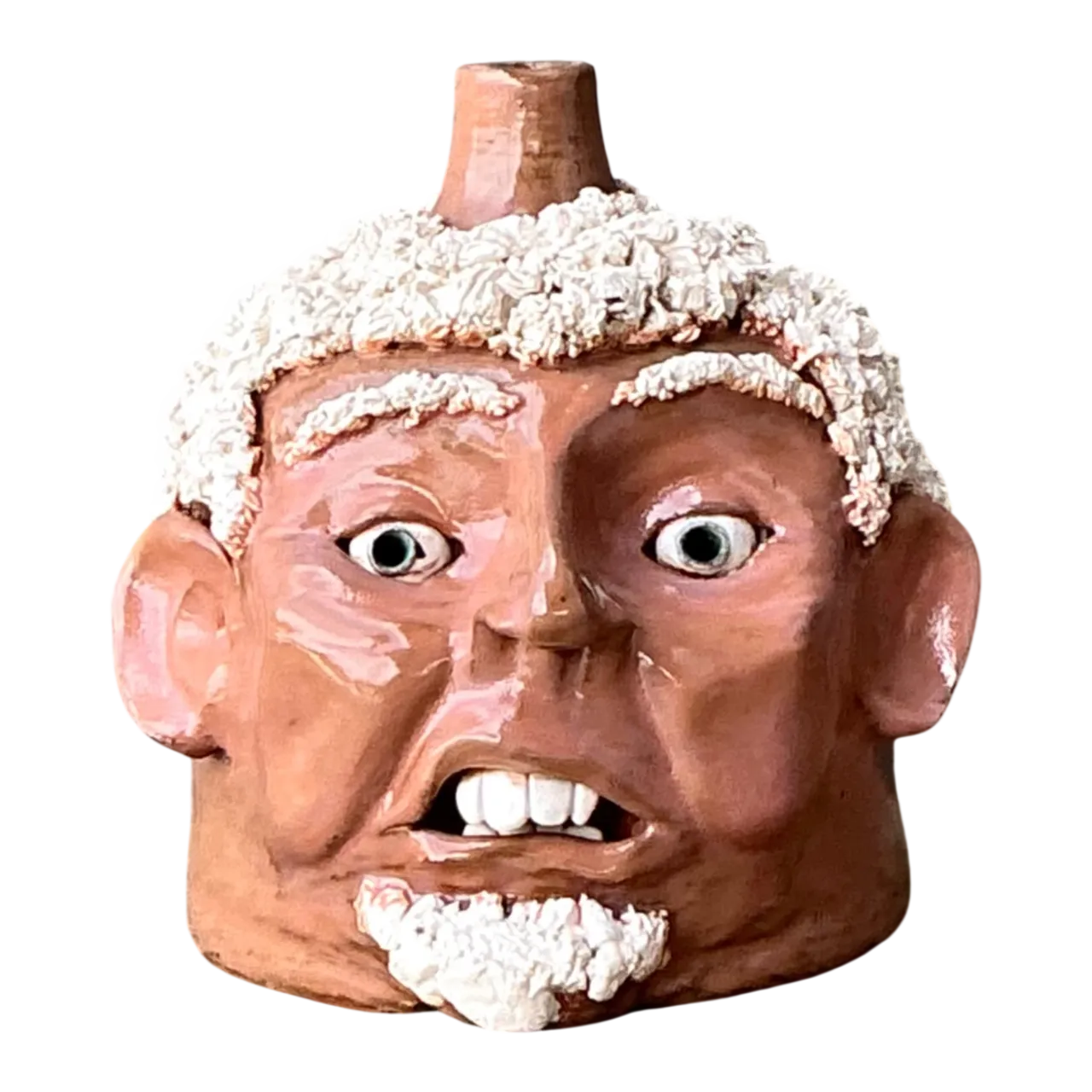 Vintage Handcrafted Ceramic Face Jug