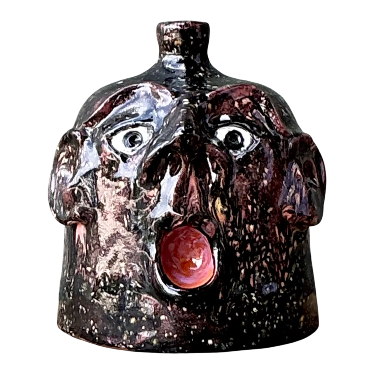 Vintage Handcrafted Ceramic Face Jug