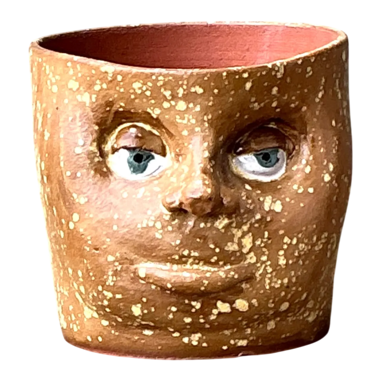 Vintage Handcrafted Ceramic Face Planter