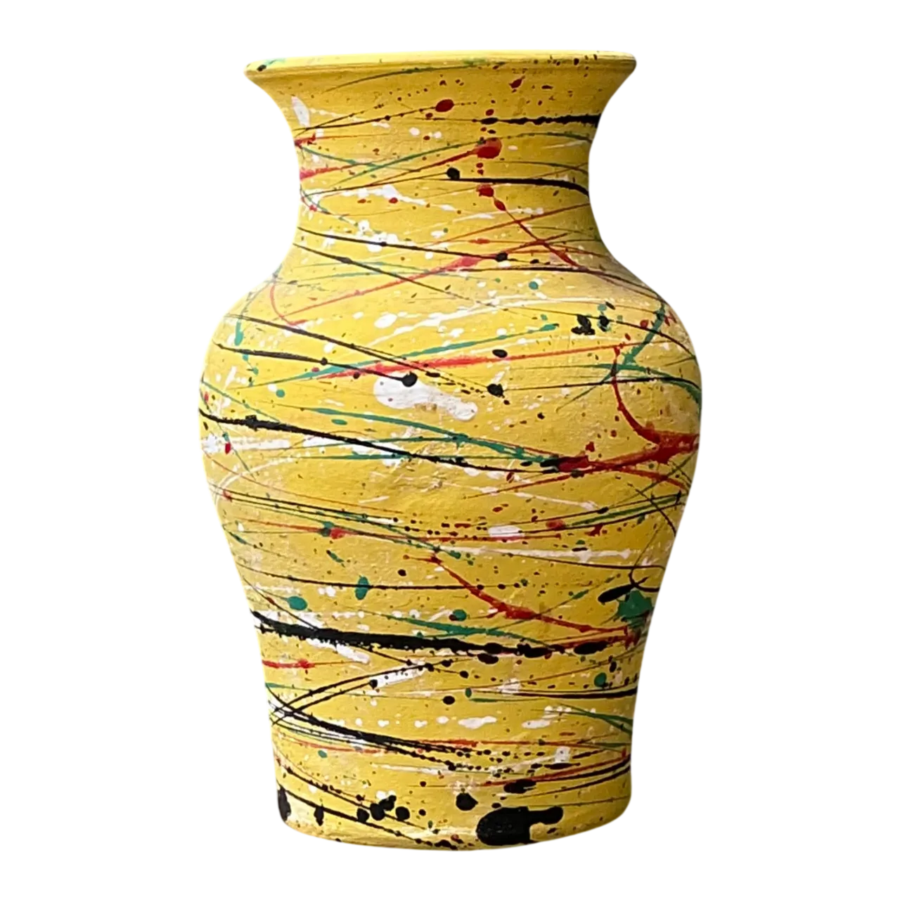 Vintage Splatter Paint Ceramic Vase