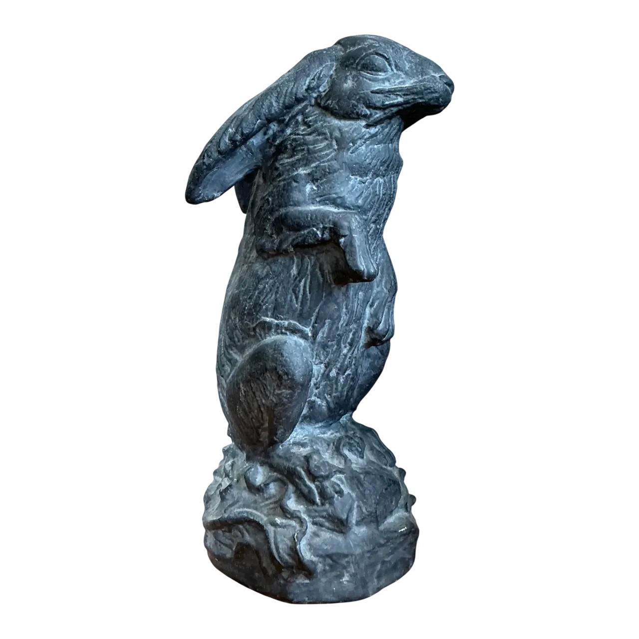 Vintage Cast Ecoplaster Rabbit Sculpture