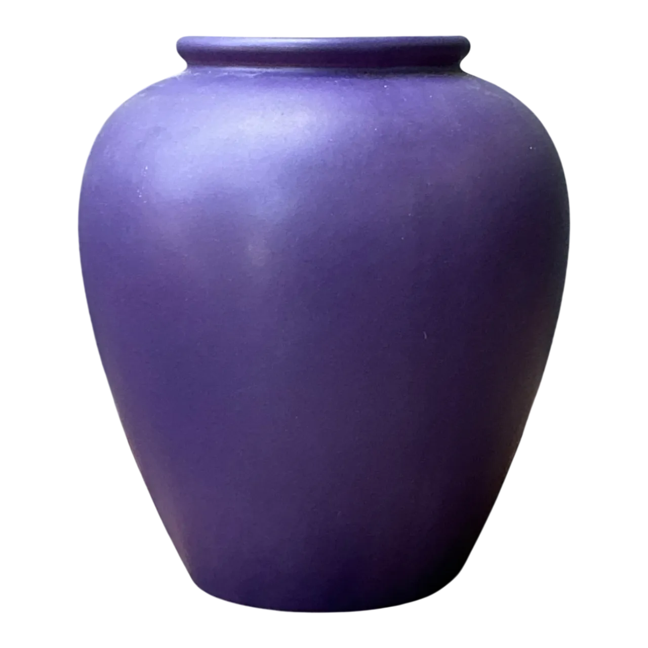 Vintage West German Handcrafted Purple Ceramic Vessel