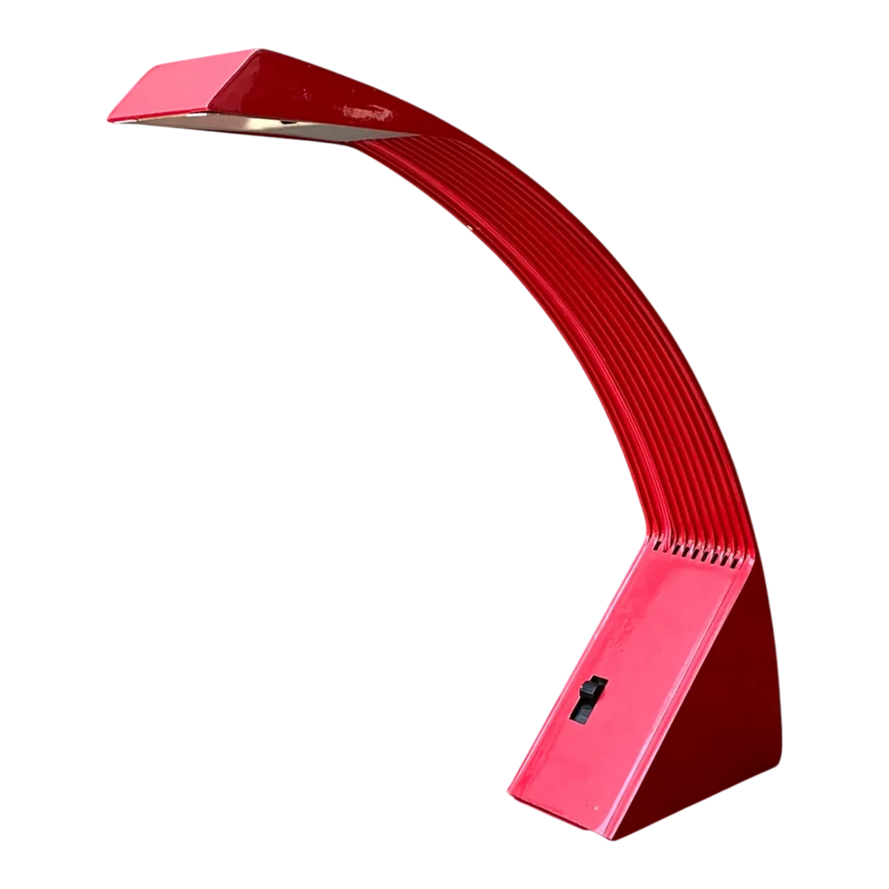 Vintage Italian Marco Zotta Red Arched Desk Lamp
