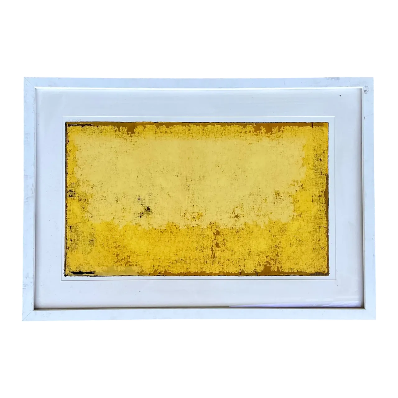 Framed Yellow Abstract Art Print