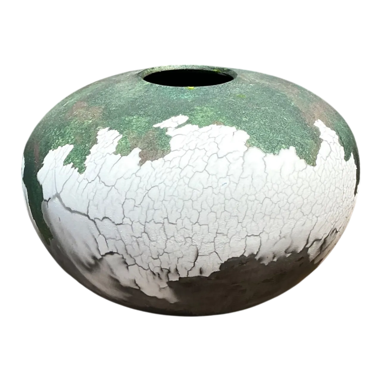 Vintage Tony Evans Crackle Glaze Ceramic Vase