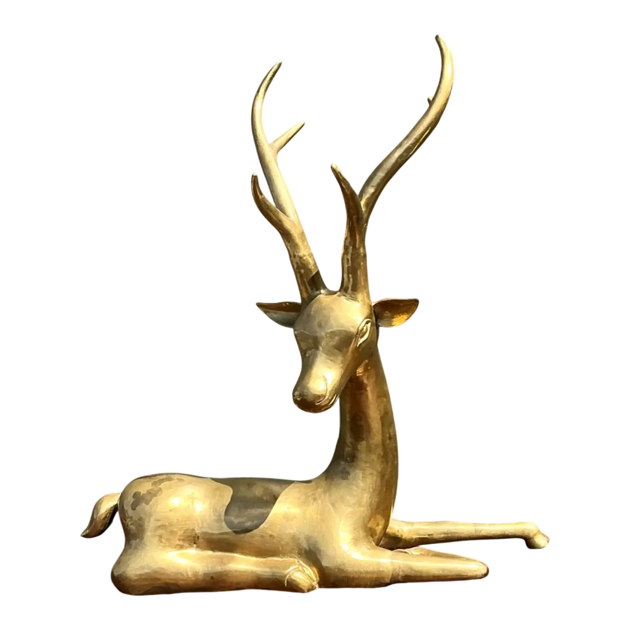 Vintage Brass Deer Sculpture