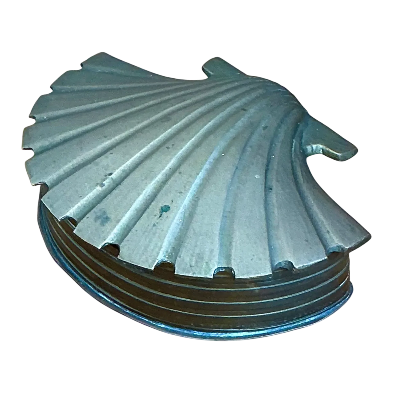 Vintage Metal Clamshell Trinket Box