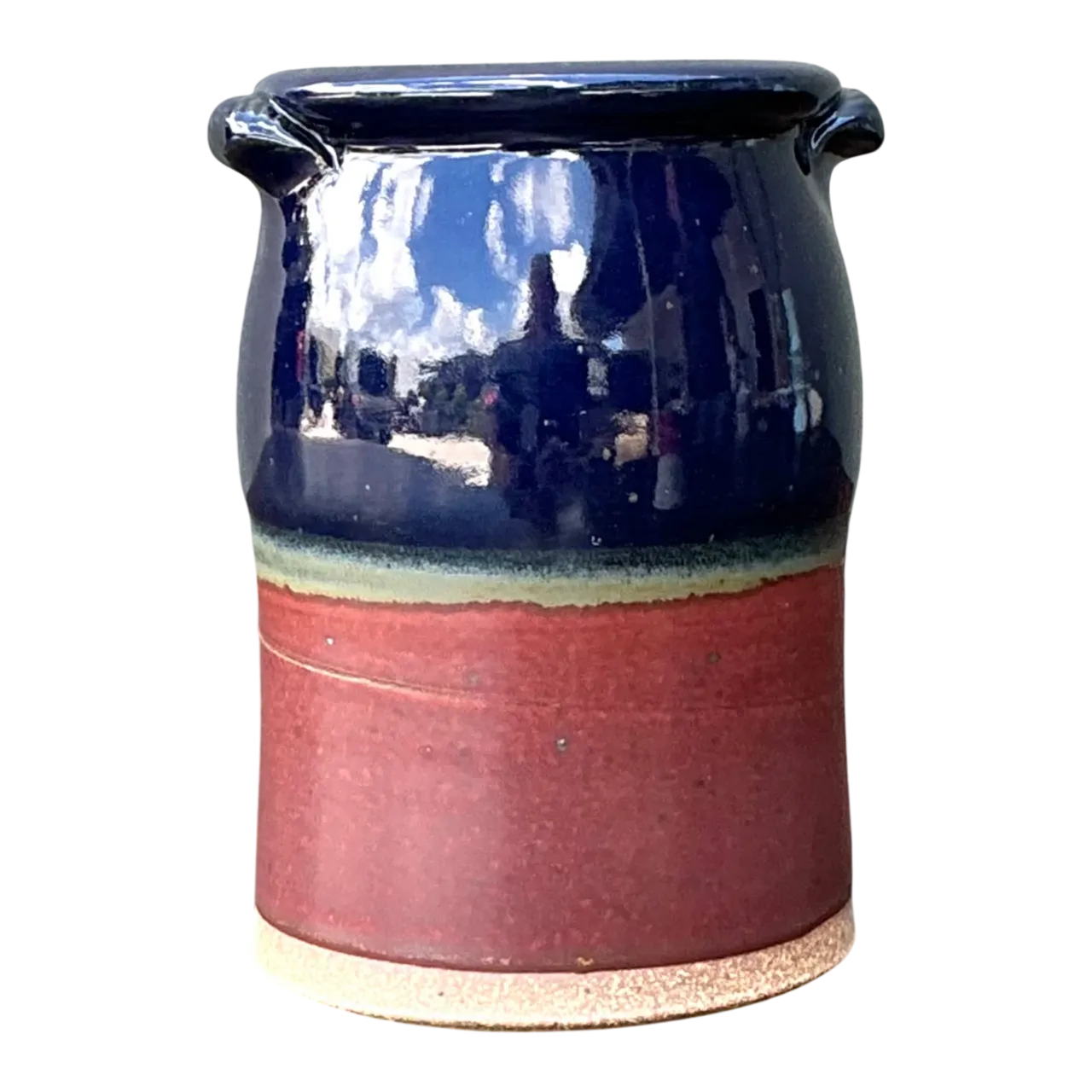 Handcrafted Two-Tone Ceramic Vase