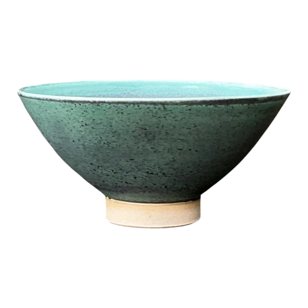 Handcrafted Speckled Green Ceramic Bowl