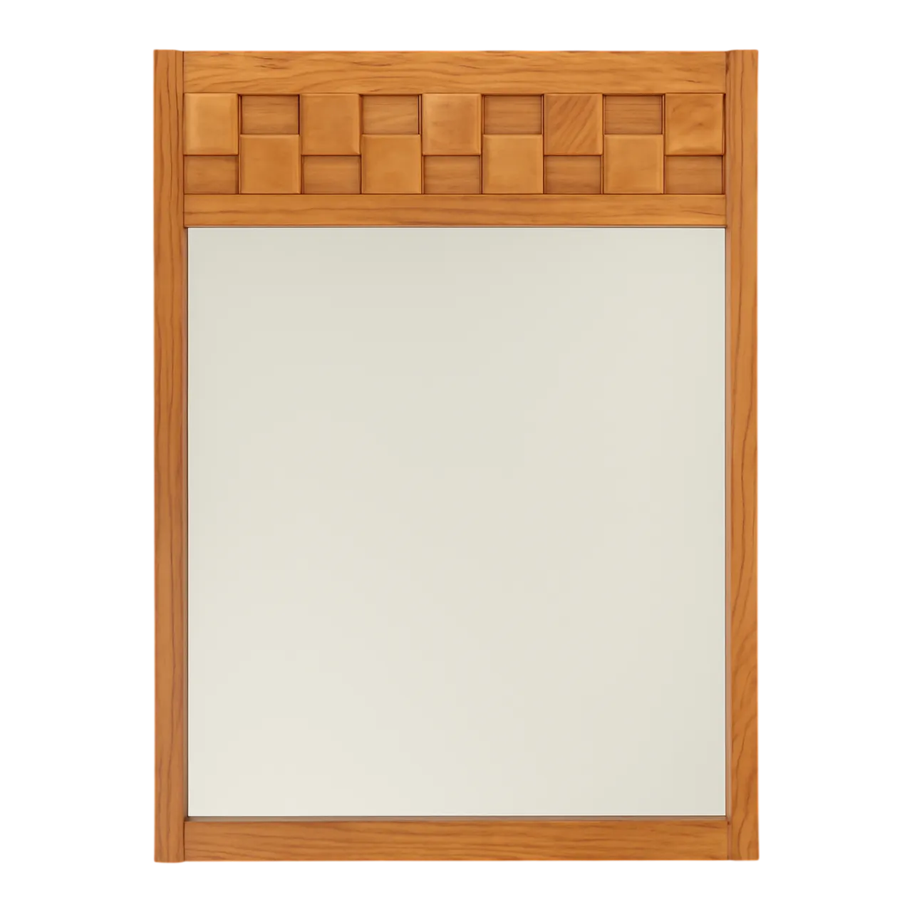 Vintage Lane “Staccato” Wood Mosaic Frame Mirror
