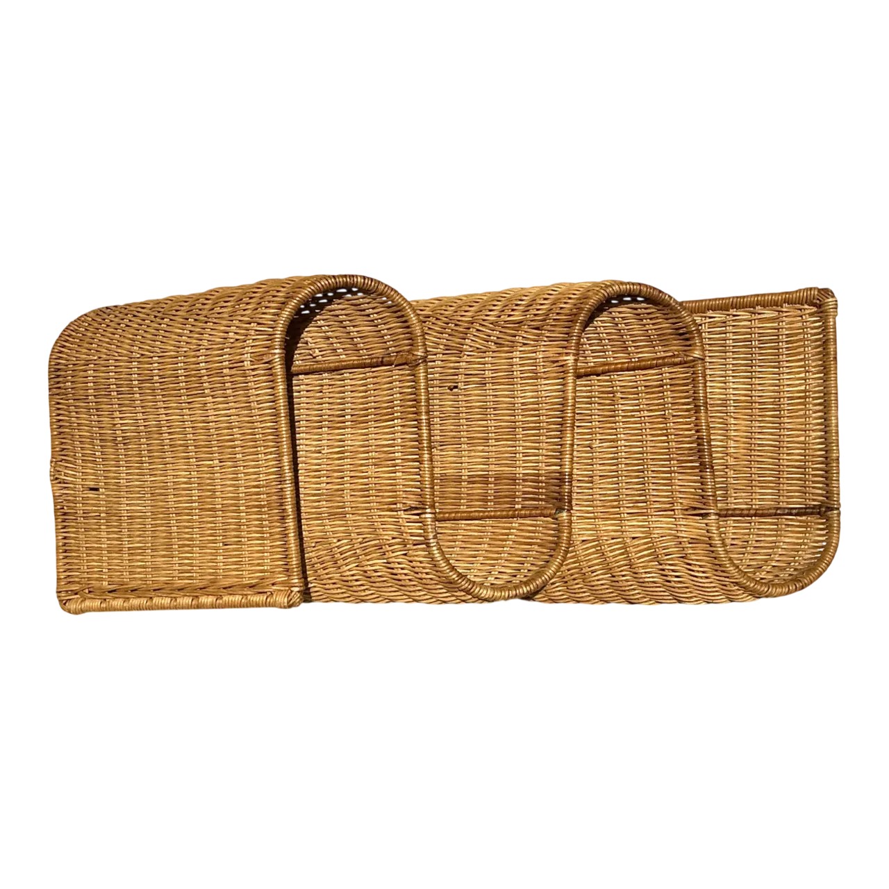 Vintage Woven Rattan Wall Sculpture