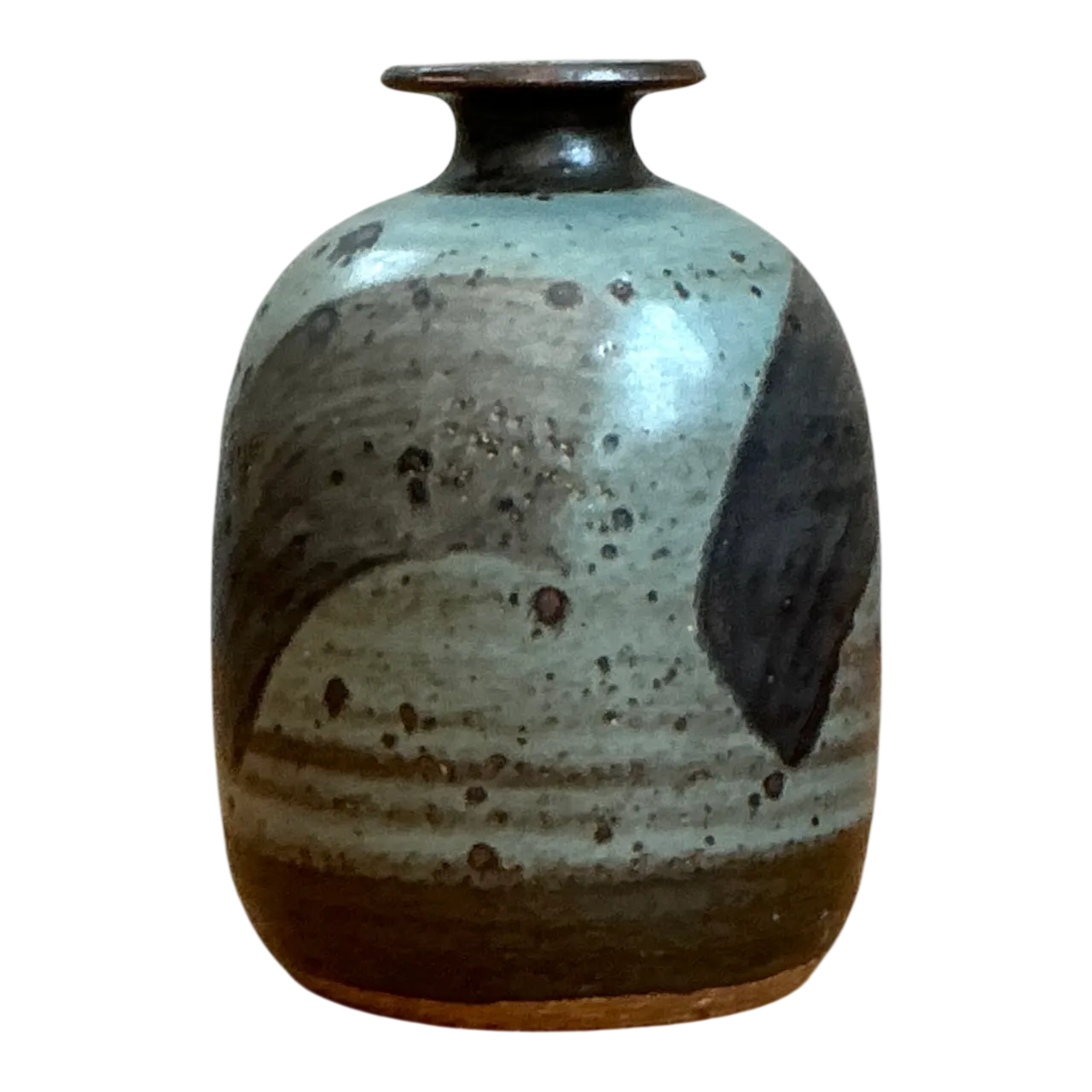 Vintage Abstract Glazed Ceramic Vase