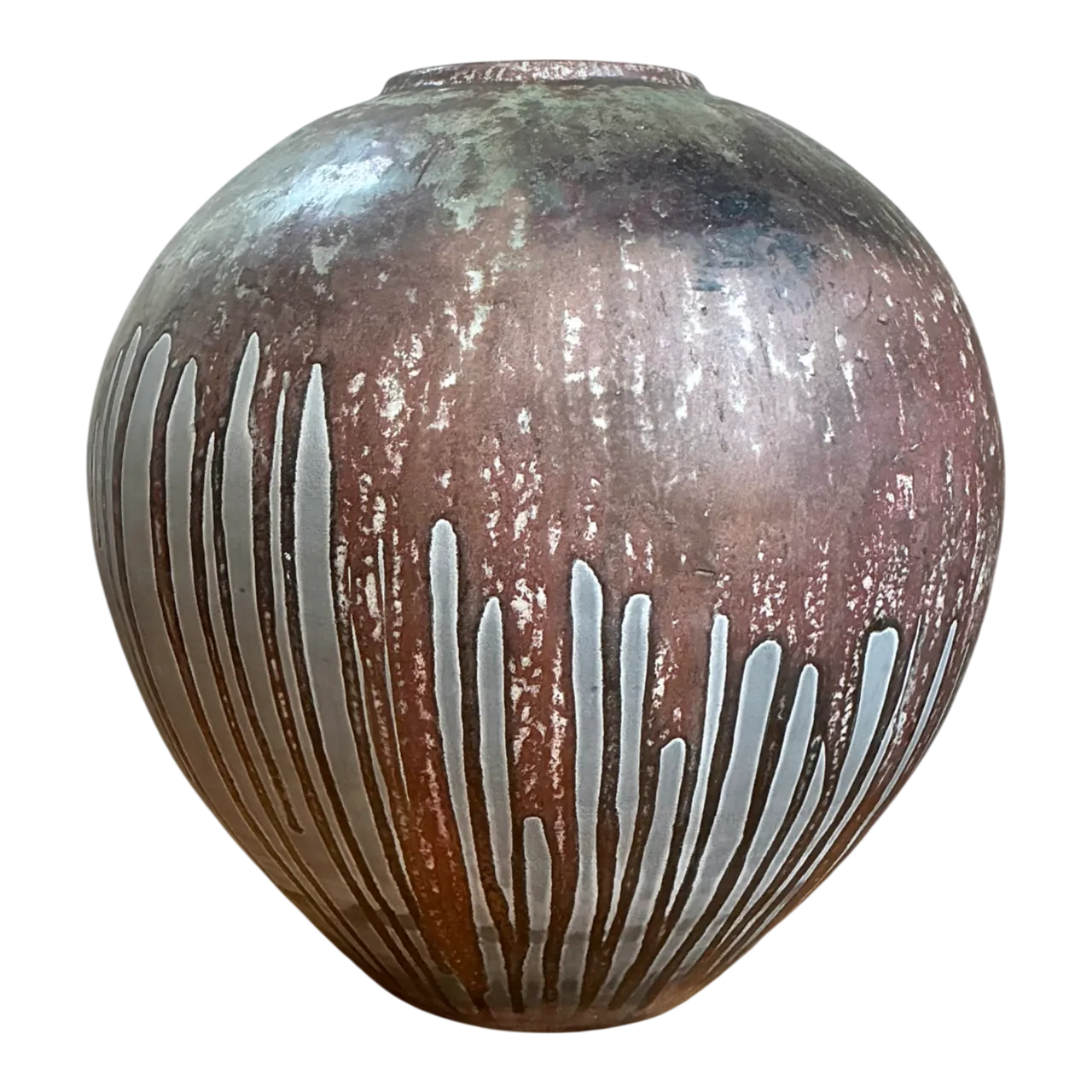 Vintage Monumental Glazed Studio Pottery Vase