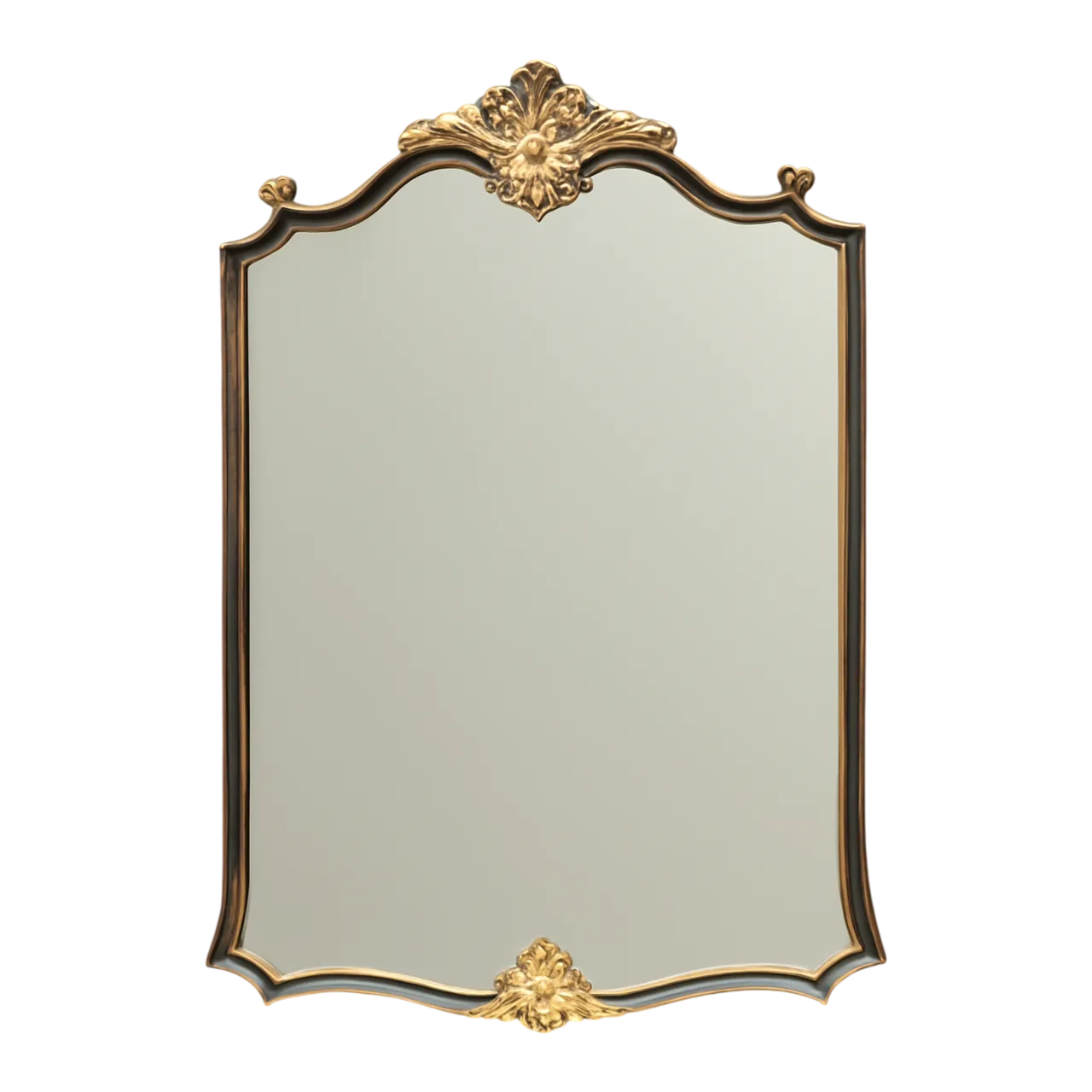 Vintage Ornate Carved Wood Mirror